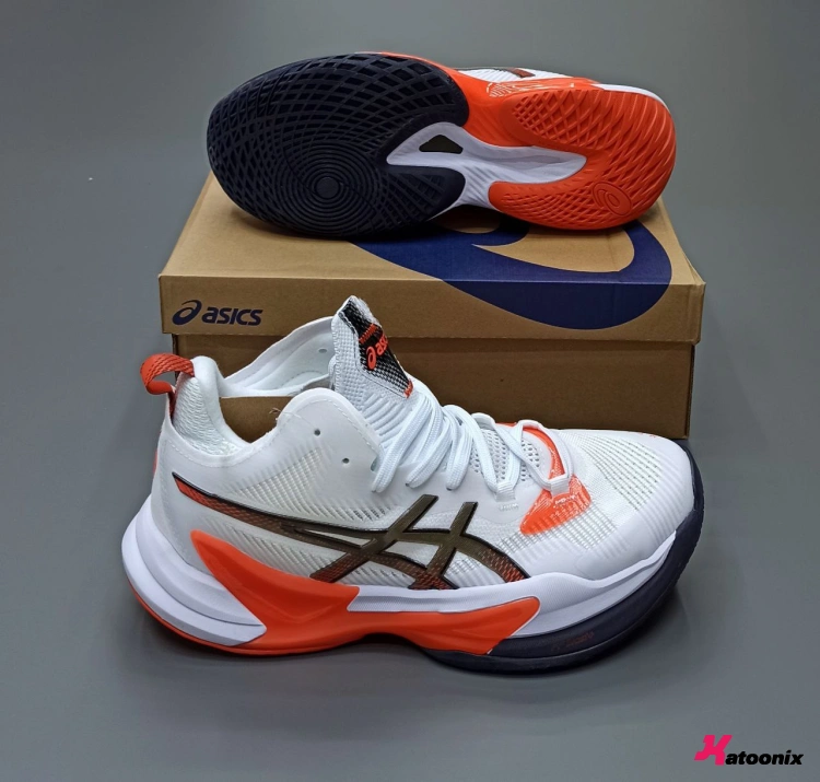 کفش والیبال اسیکس متارایز 2 رنگ سفید قرمز