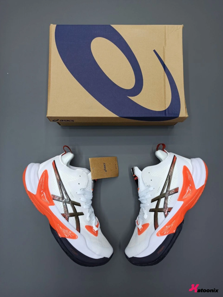 کفش والیبال اسیکس متارایز 2 رنگ سفید قرمز